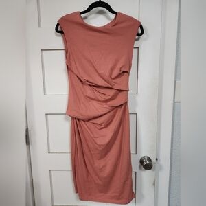 Synergy Organic Pink Sleeveless Maxi Dress, Size M